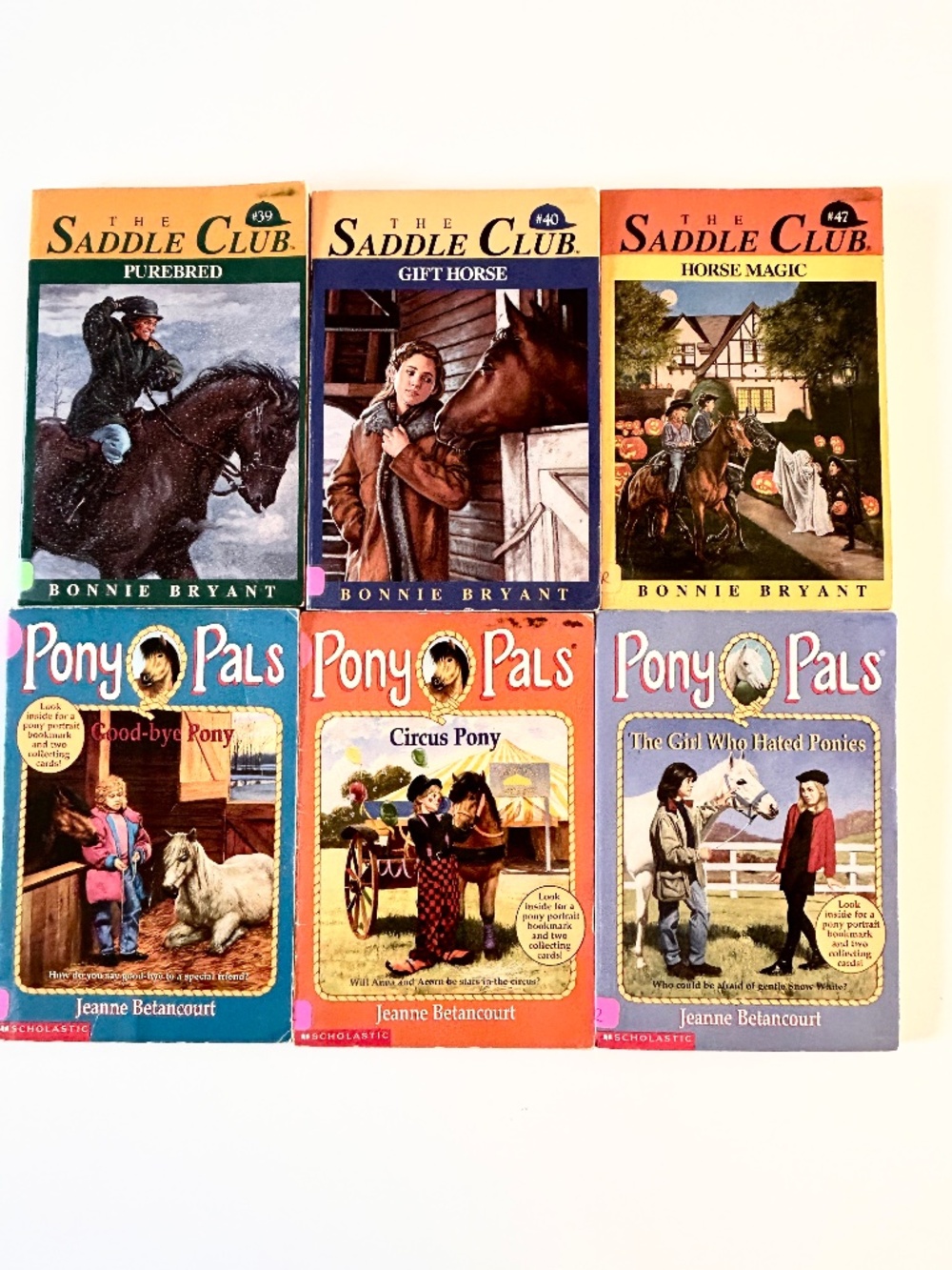 Lot of 5 The Saddle Club Bonnie Bryant Pony Pals Jeanne Betancourt Horse Stories
